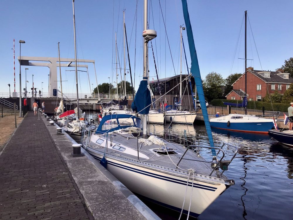 In de sluis bij Spaarndam.