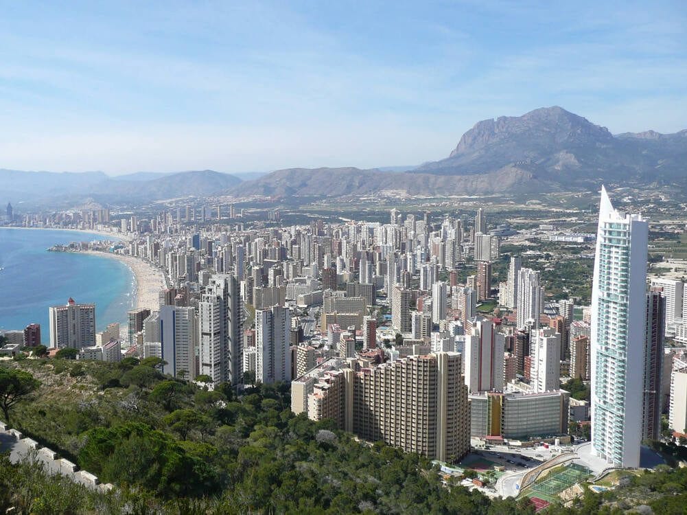 Uitzicht op Benidorm.
