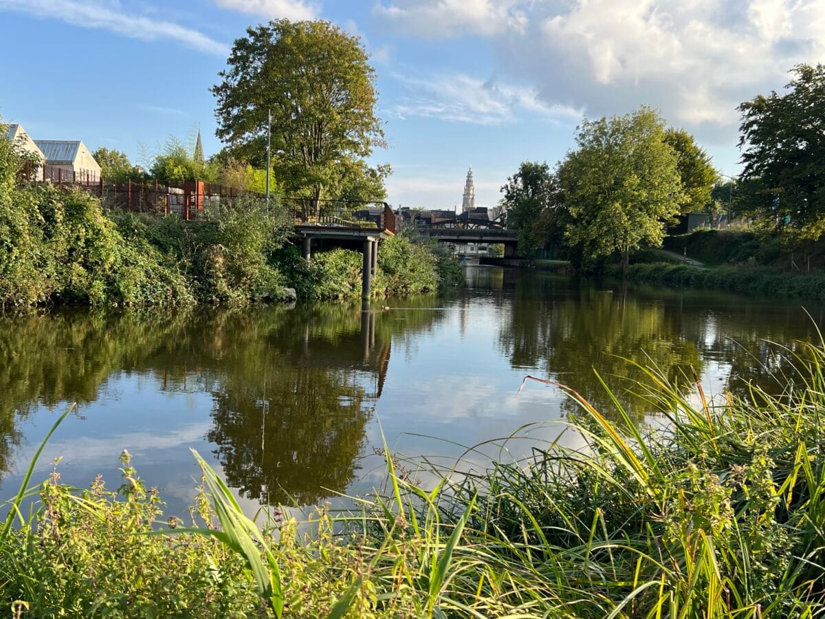 La Scalpe bij de camperplaats in Arras.