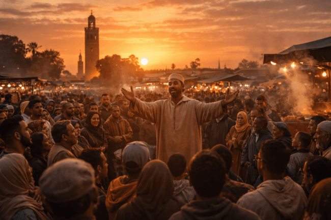 Verhalen op het plein, de halqa-traditie